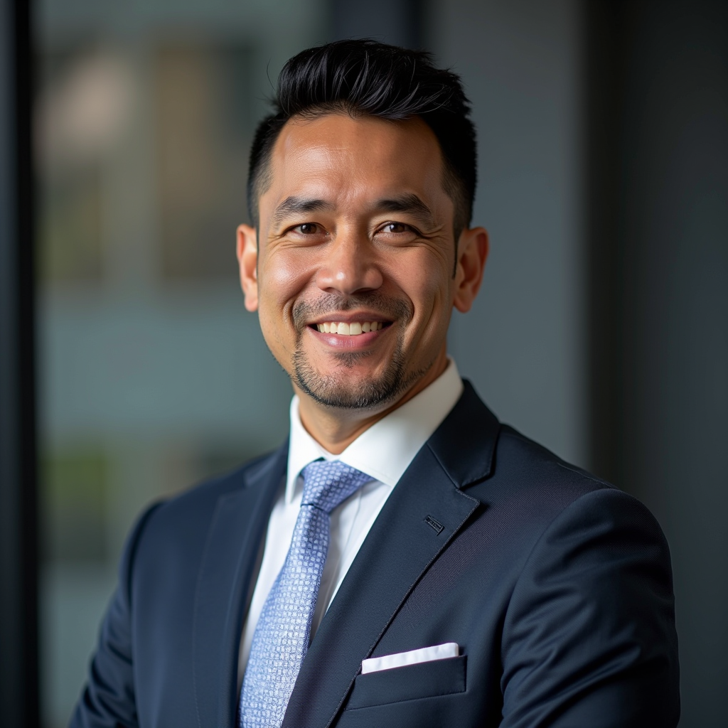 Professional portrait of James Rodriguez, Director of Development, in business attire with confident expression, representing fundraising expertise and donor relations